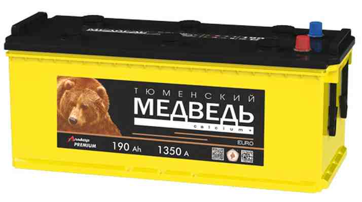 Тюменский медведь 190 Ah АКБ (евро)